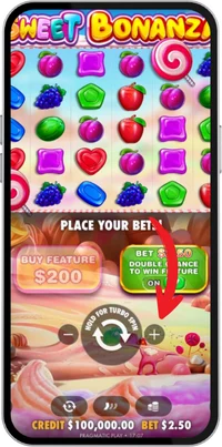 Choose your bet Sweet Bonanza