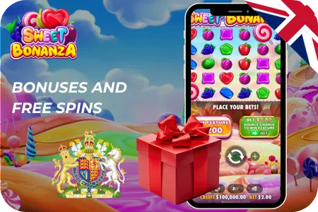 Bonuses and free spins Sweet Bonanza