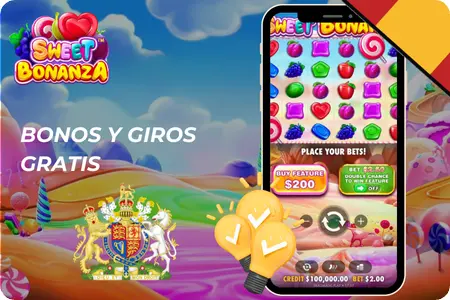 Bonos y giros gratis Sweet Bonanza
