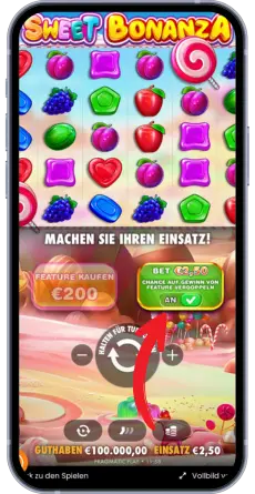 Double Chance bei Sweet Bonanza aktivieren